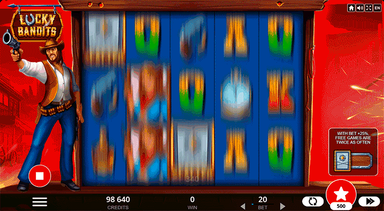 The firing feature is activated quite often and can trigger several spins in a row