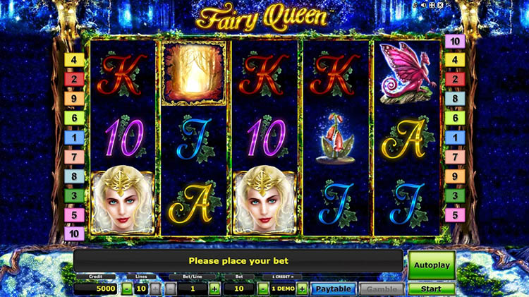 Fairy Queen slot interface