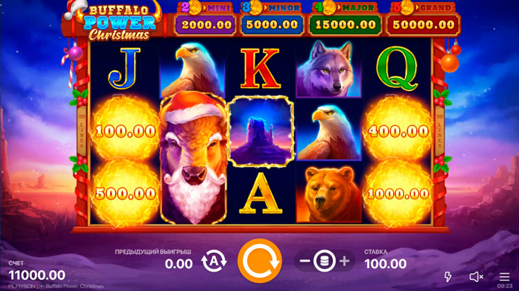 Screensaver of Buffalo Power: Christmas slot machine
