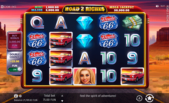 Gameplay in Road 2 Riches machine